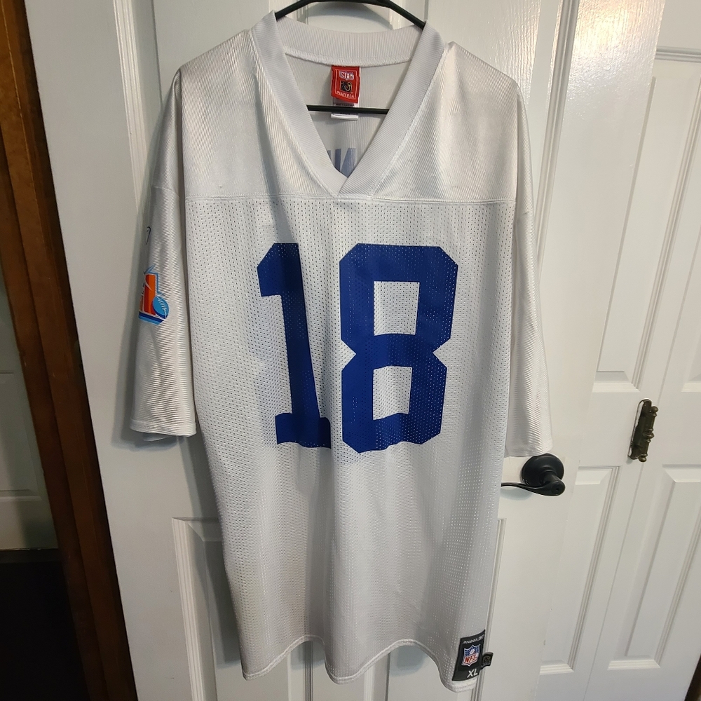 Manning #18 Super Bowl XLI White Mesh Football Jersey XL